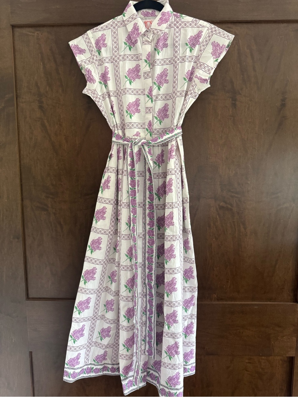 NWT Victoria Dunn Lilac Cotton Belted Catherine Dress
